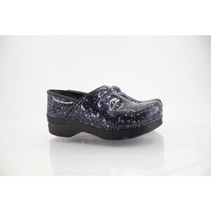 Dansko Womens Clog Size 36 5.5 Patent Polka Dot Splatter Nursing Work Shoe